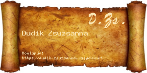 Dudik Zsuzsanna névjegykártya